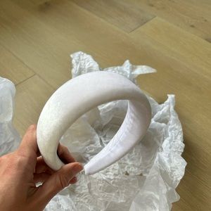 White bridal headband